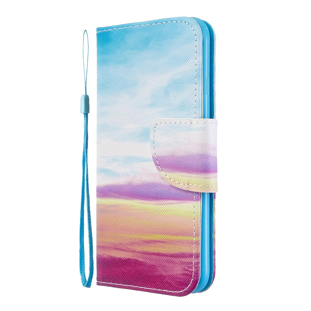 iPhone SE (2022/2020) / 8 / 7 / 6S Leder Tasche - Sonnenuntergang