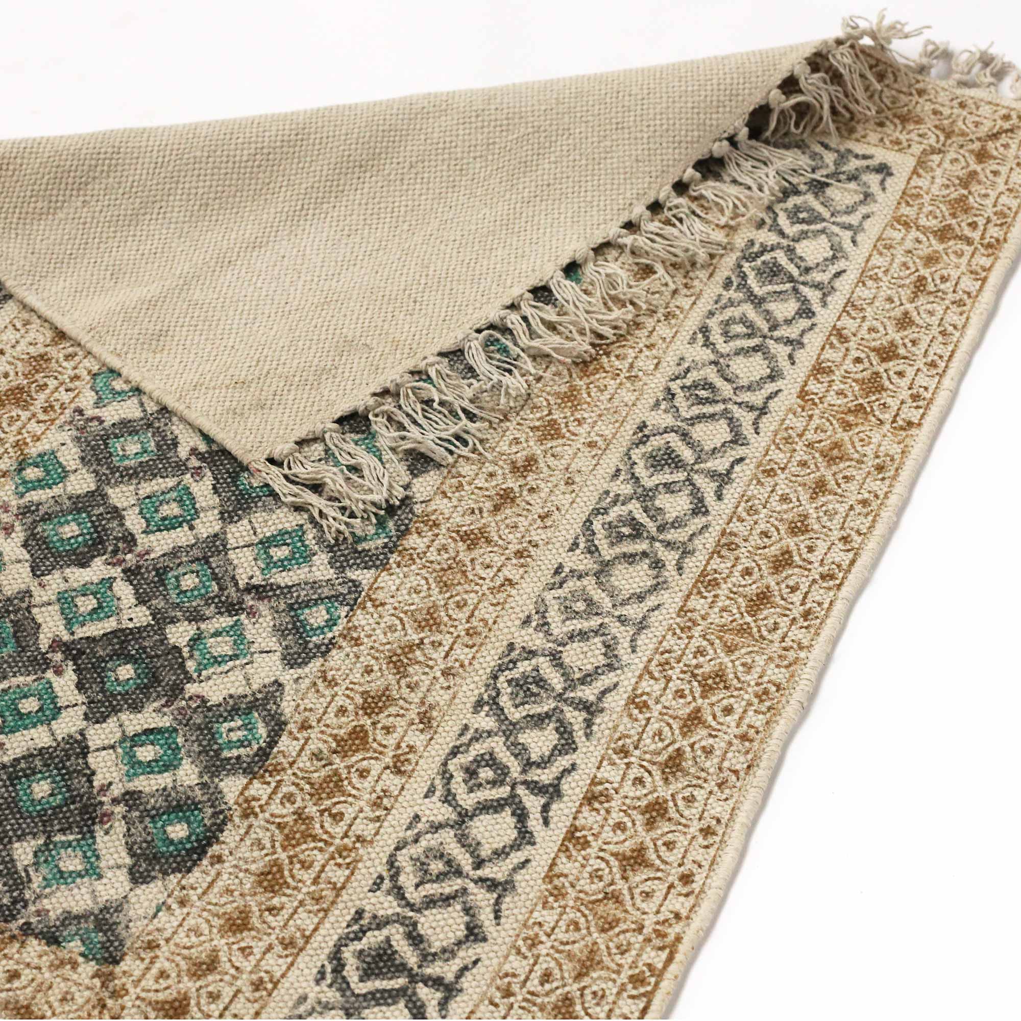 Mini-Rug 'Akash', handbedruckt, B 90 cm, L 60 cm von fischer's lagerhaus