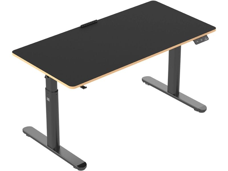 Ultradesk Gaming Tisch Pulsar Schwarz Höhenverstellbarer Gaming-Tisch für bis zu zwei Monitore