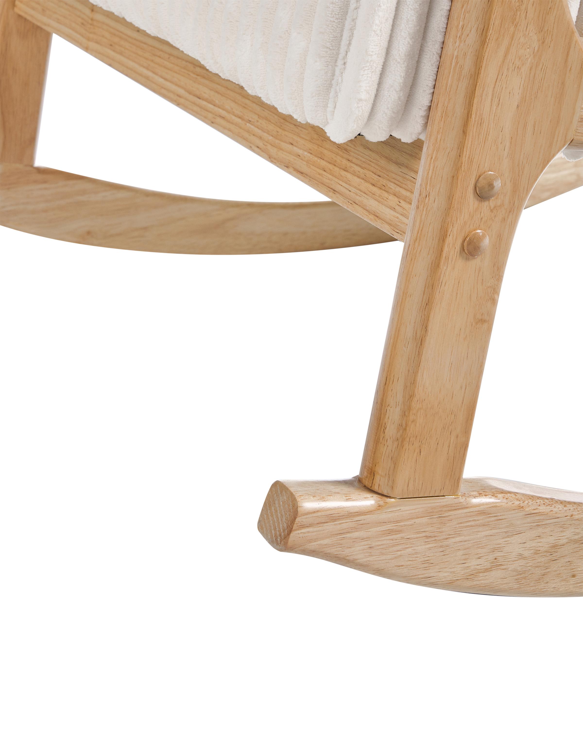 Schommelstoel SORSELE Corduroy Wit