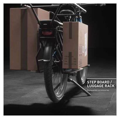 Marchepieds Cube Stepping Board Set Longtail pour Vélo Cargo Cube Longtail Hybrid Noir