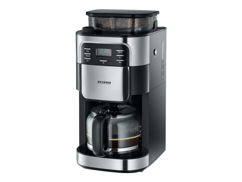 SEVERIN KA 4810 - Kaffemaskine - 10 kopper - rustfrit stål/sort