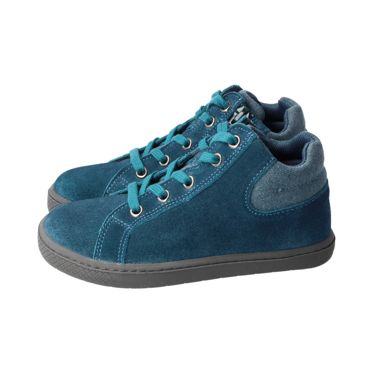 WL32051-222 petrol STAY-HAPPY velours textil laces zipper Weite/W