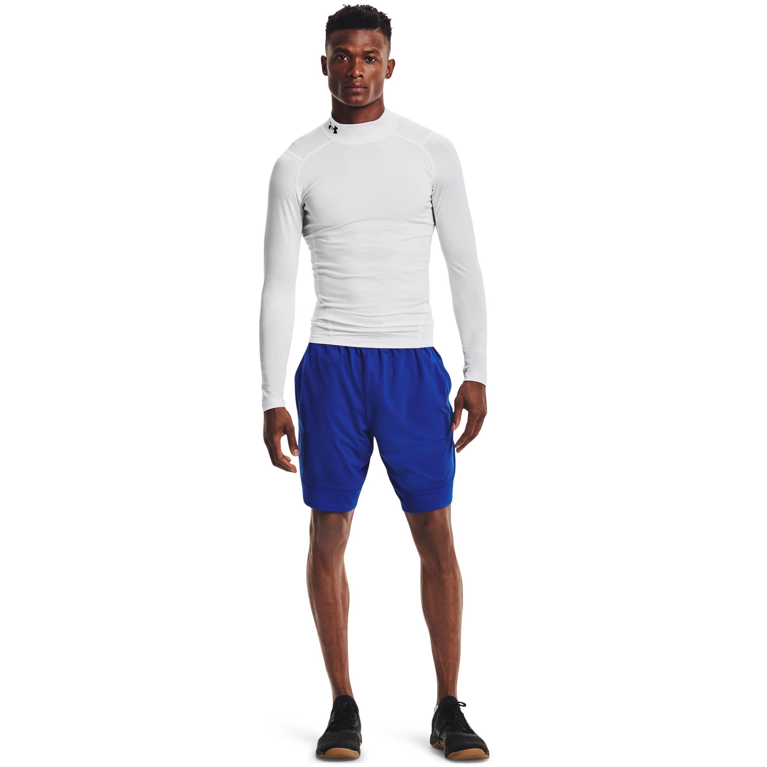Under Armour Heatgear Comp Mock Haut Manches Longues Hommes - Blanc
