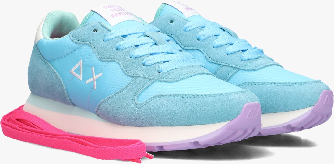 SUN68 blauwe sun68 lage sneakers ally solid nylon
