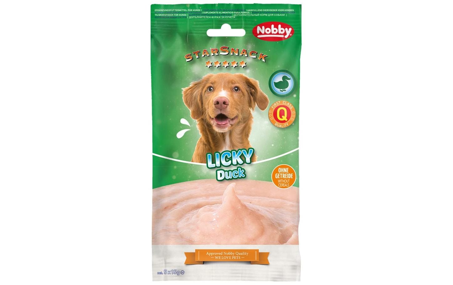 Leckerli StarSnack Licky Duck, 5 x 15 gSnack für Hunde