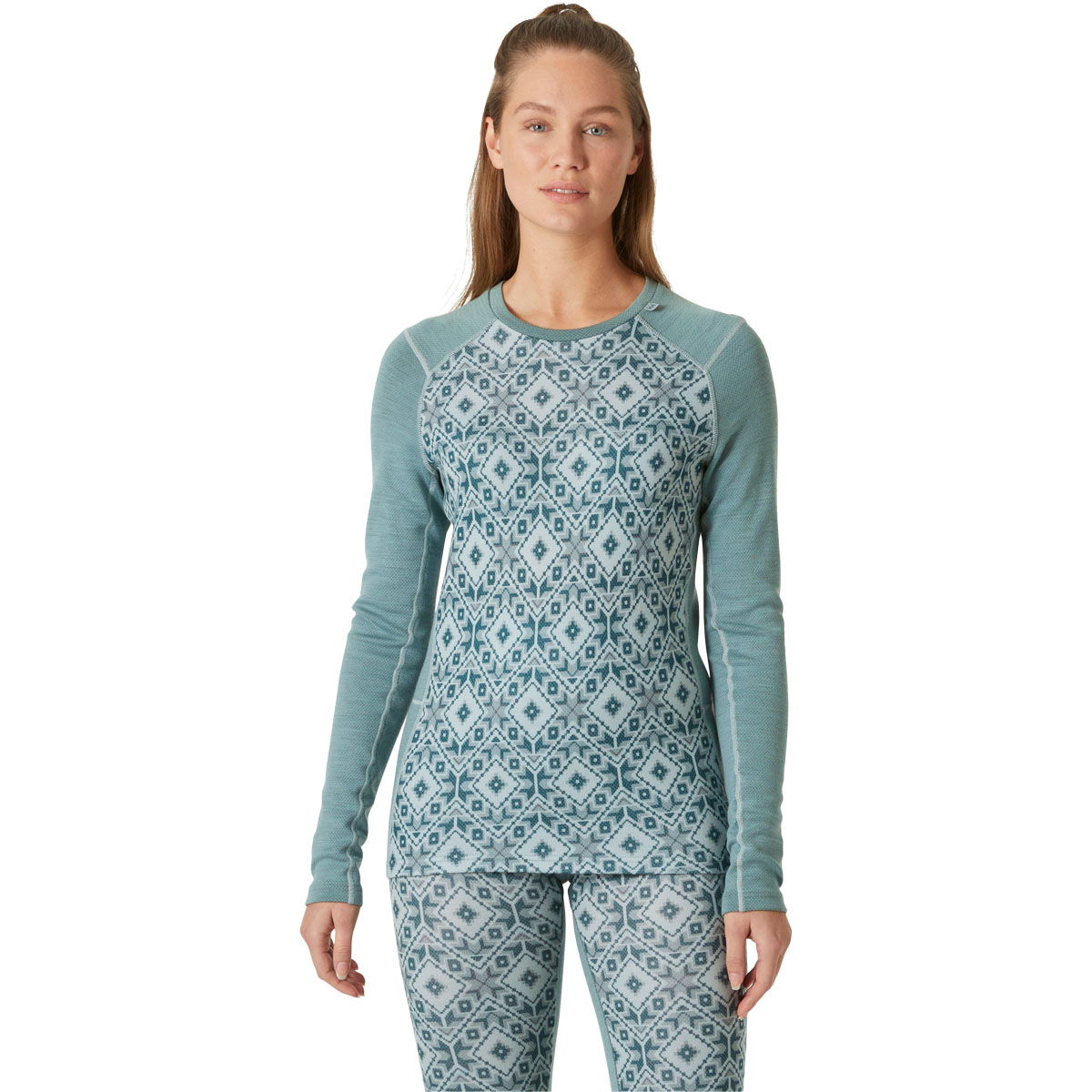 Helly Hansen Lifa Midweight Graphic Merinould Skiundertrøje Dame