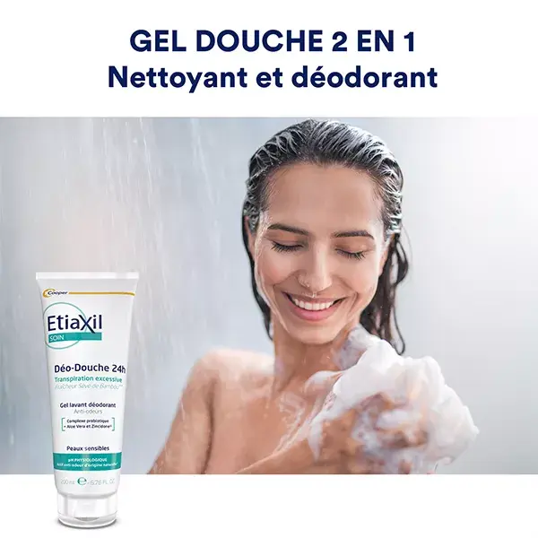 Etiaxil Déo-Douche Gel Douche Transpiration Excessive Corps 200ml