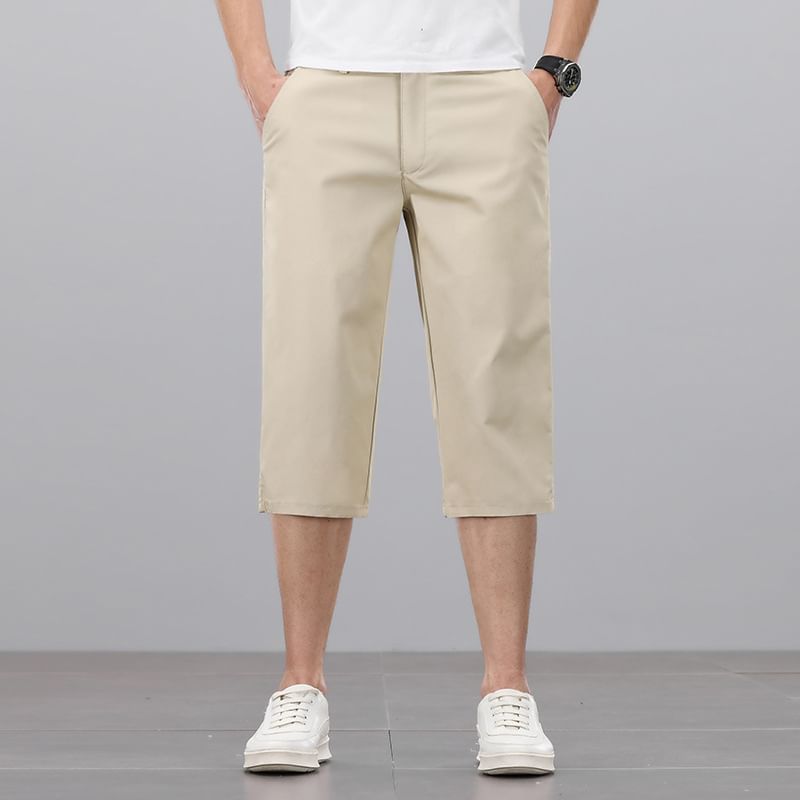Denimic - Effen short met middelhoge taille