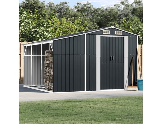 VIDAXL - Abri de jardin anthracite 277x279x179 cm acier galvanisé