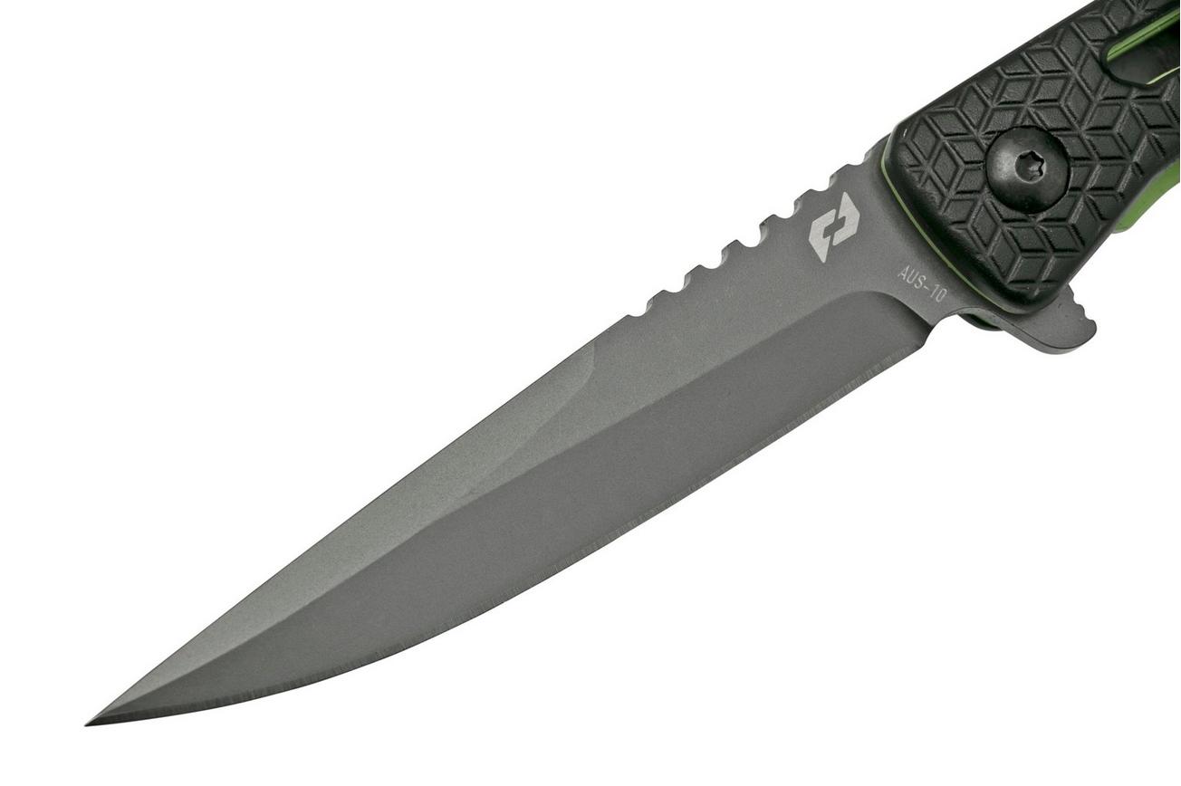 Schrade Inert CLR 1159303 zwart groen aluminium, zakmes