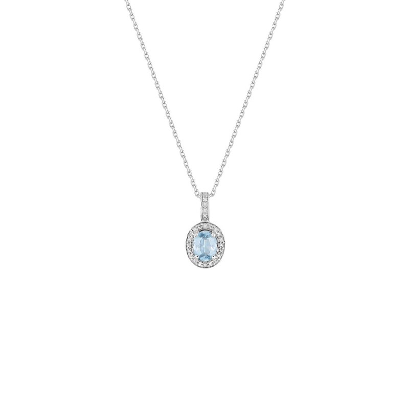 Collier Femme - topaze - Or 18 Carats - Longueur : 42 cm