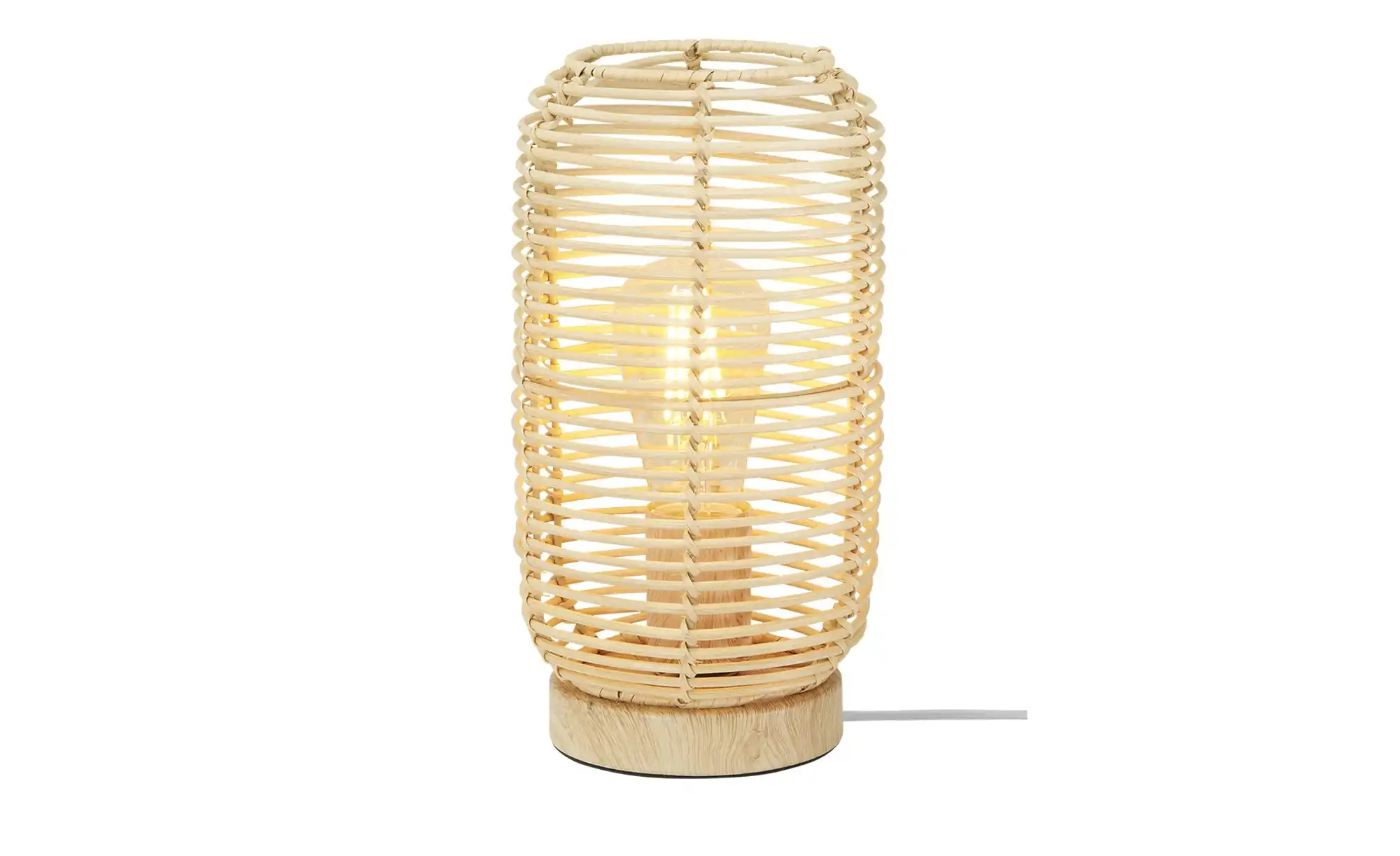 KHG Rattan-Tischleuchte, 1-flammig `Klein´