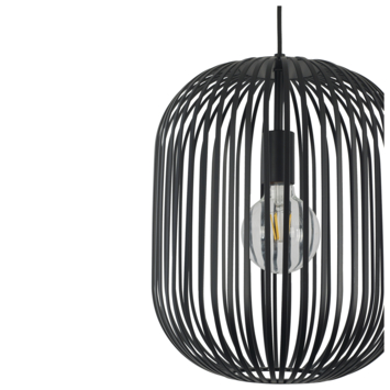 KARWEI hanglamp Charly zwart ø30x38cm