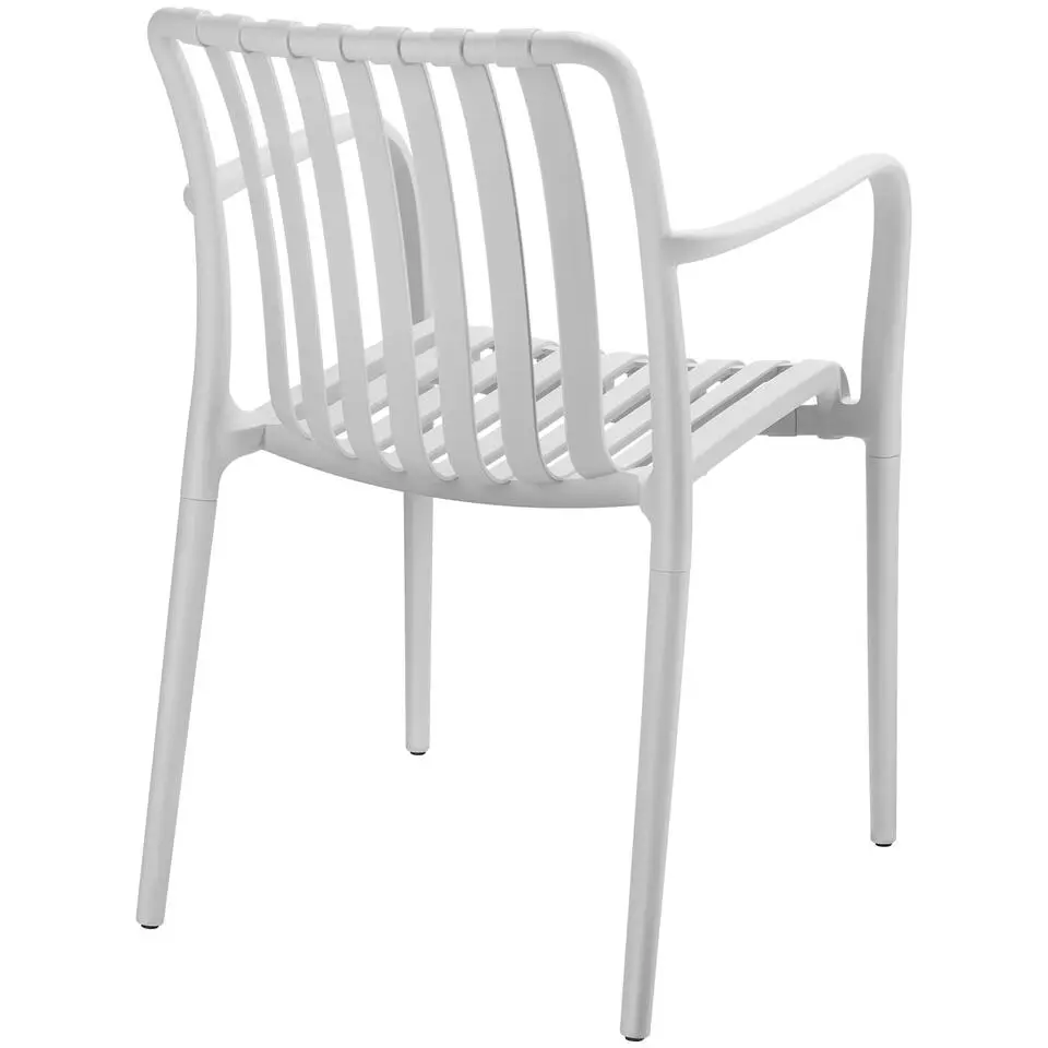 tectake Tuinstoelen Alcudia, weerbestendig, stapelbaar, Crème