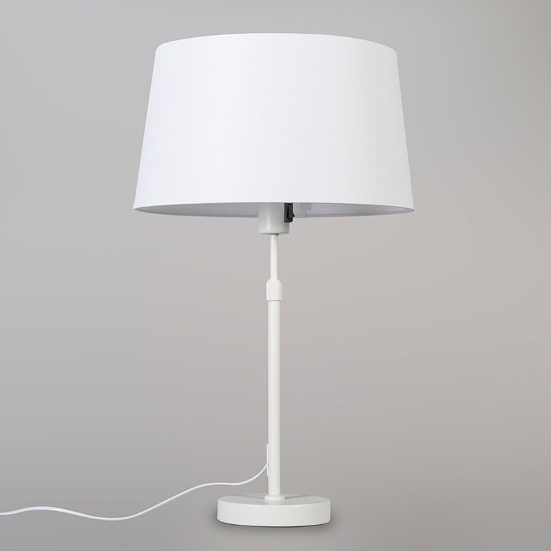 Tafellamp wit met kap wit 35 cm verstelbaar - Parte