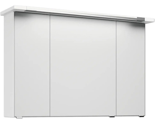 Pelipal Kumba badkamermeubelset (B x H x D 167 x 200 x 50 cm), witte glanzende fronten, 5-delige set inclusief witte mineraalstenen wastafel, halfhoge kast, onderkast en bovenkast (99.1070125093)
