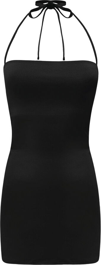 OW Collection Tie High Slit Top Black caviar