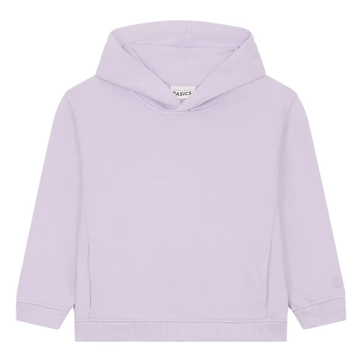 SMALLABLE BASICS Sweat A Capuche Garçon Coton Bio | Lilas