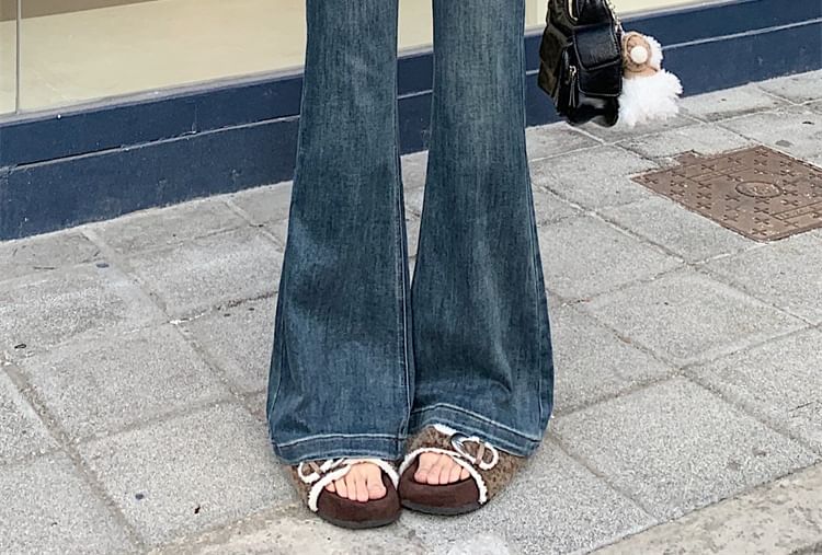 Faiar - High Rise Washed Flared Jeans