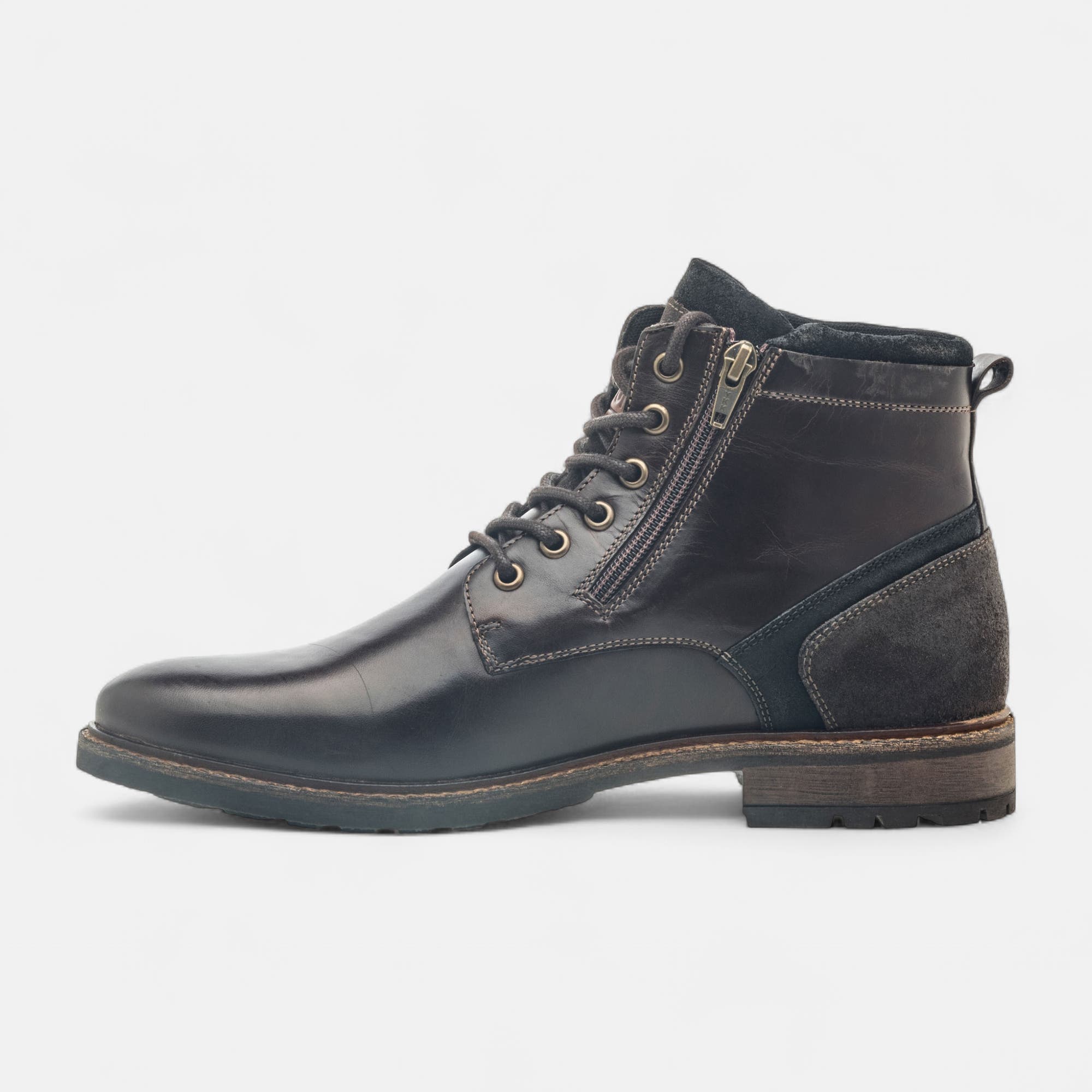 Boots Homme en cuir marron