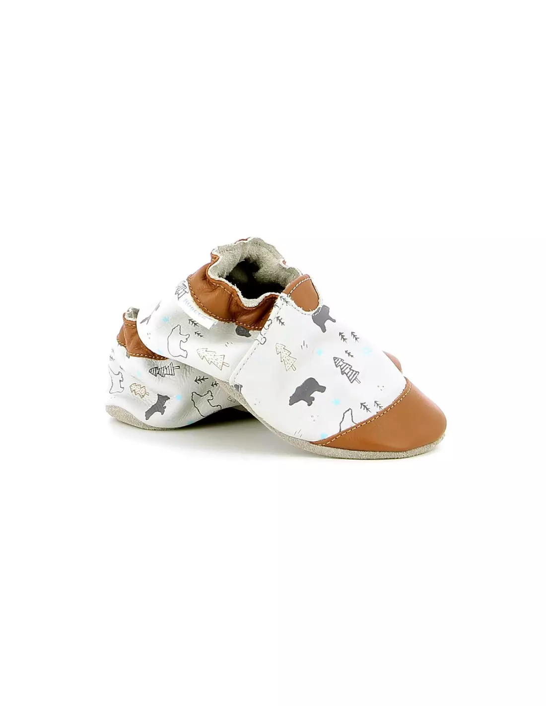 ROBEEZ WINTERING BEAR - Chaussons Gris