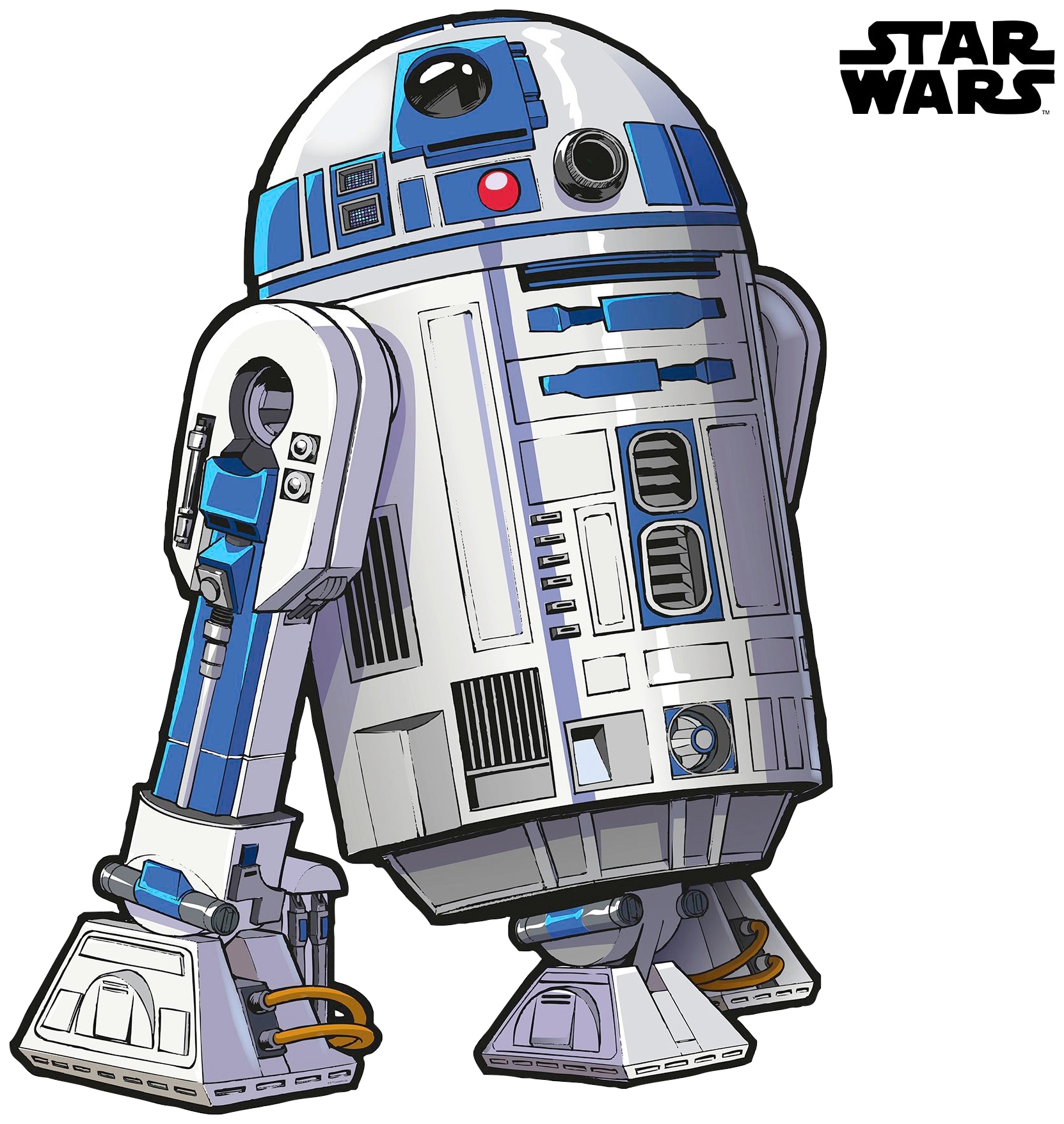 Komar Vliestapete »Selbstklebende Vlies   - Star Wars XXL R2D2 - Grösse 127 x 120 cm« bedruckt glatt Kinderzimmer