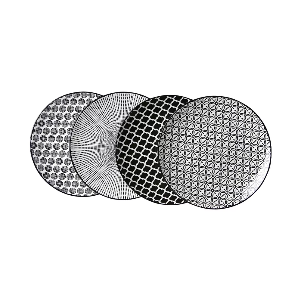 Ritzenhoff & Breker 4-teiliges Takeo Dessertteller-Set schwarz