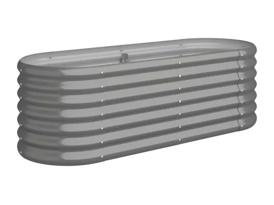 Jardinière bac lit surélevé grise 114 x 40 x 36 cm 02_0039570