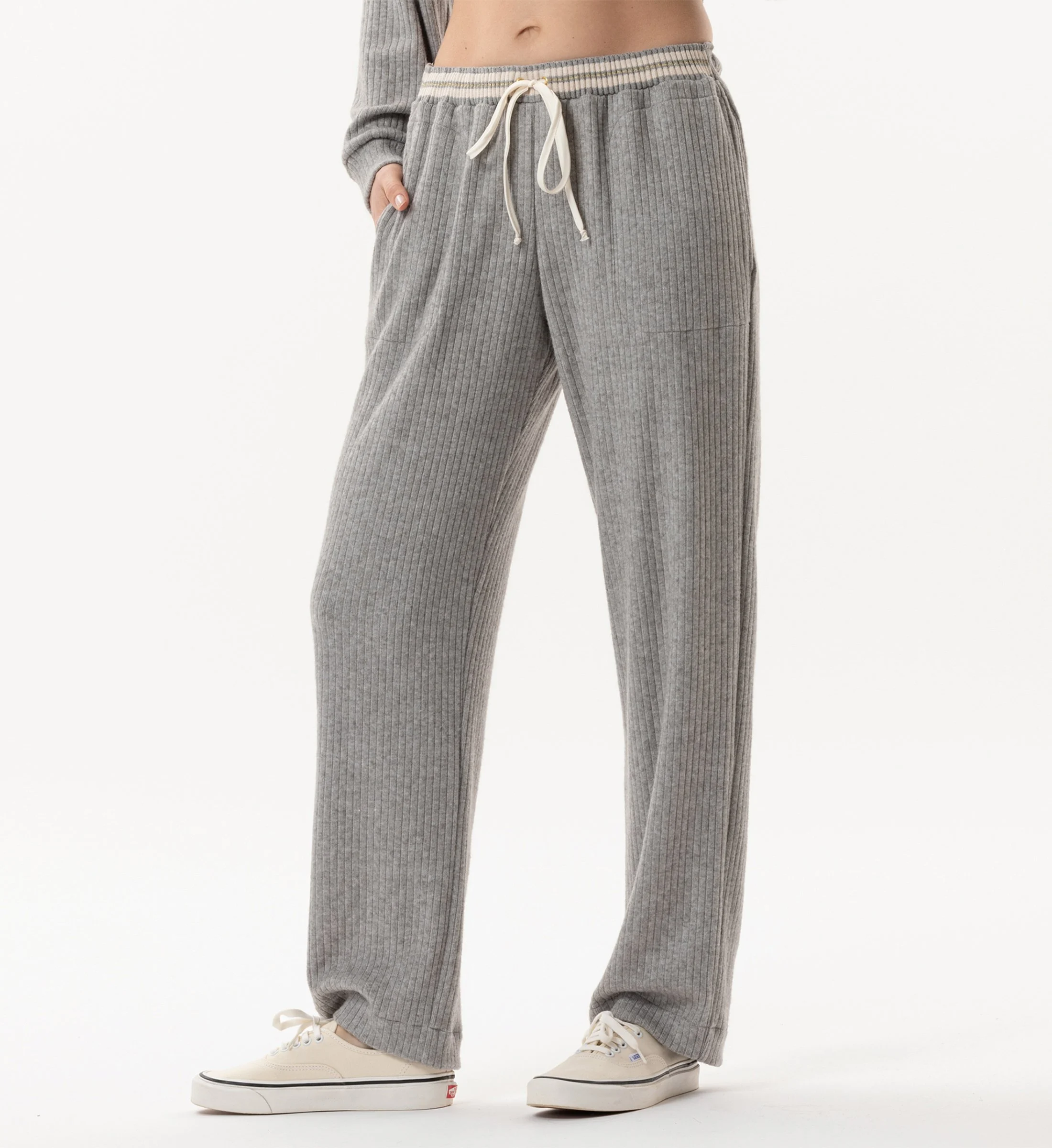ESMEE 880 - Pantalon en maille tricot | Gris