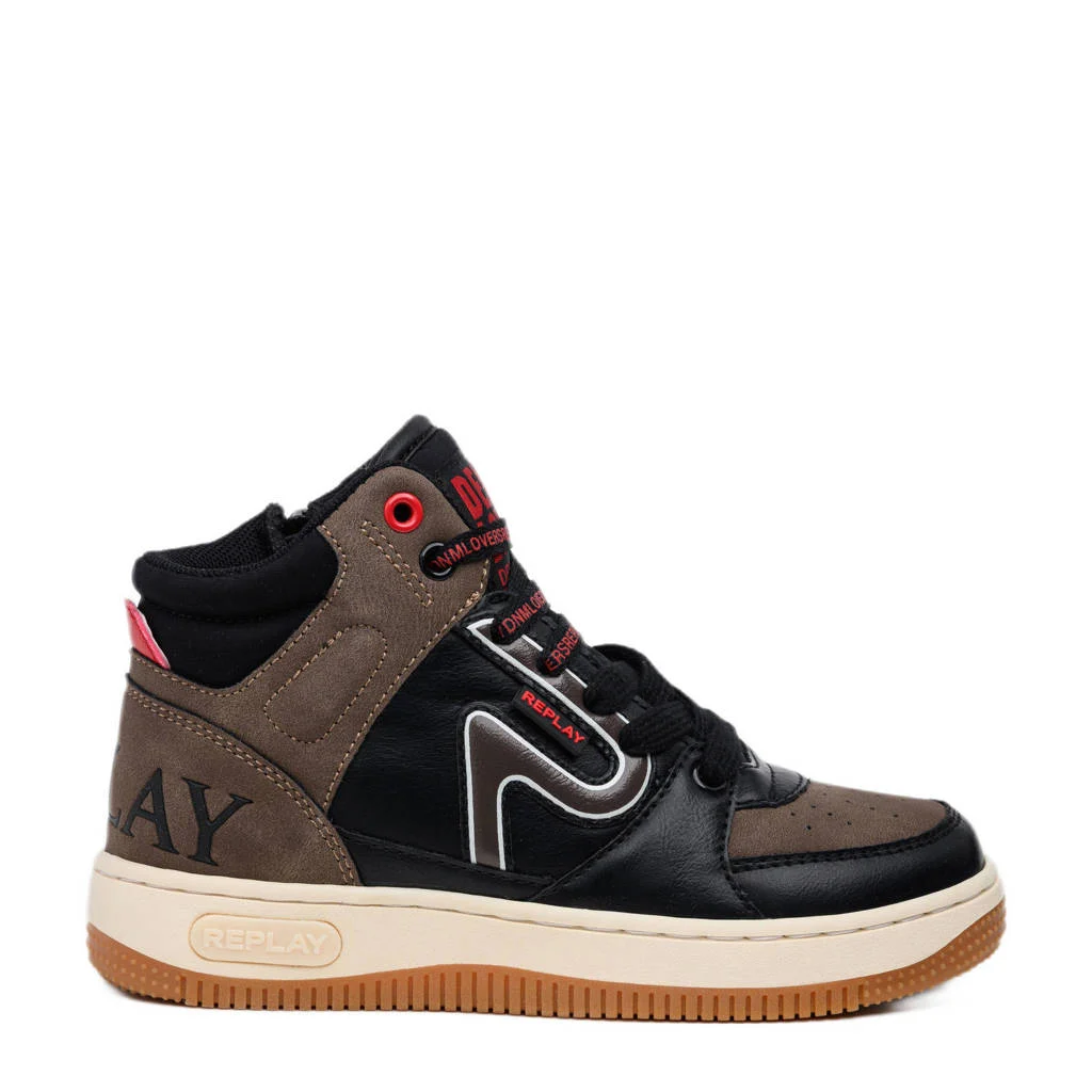 REPLAY Epic JR 8sneakers bruin/zwart