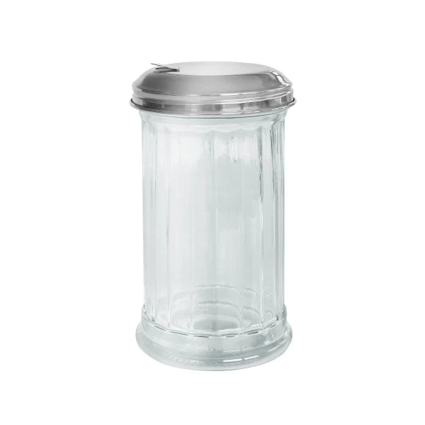 Saupoudreuse en verre et couvercle inox 14 cm Basic Fackelmann