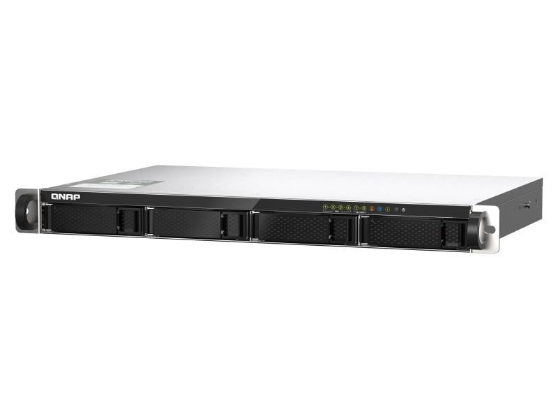 QNAP NAS TS-435XEU-4G 4-bay Rackmount-NAS mit 4 Einschüben und kurzer Tiefe, unterstützt 2.5GbE/10GbE-Konnektivität und M.2 NVMe SSD-Caching