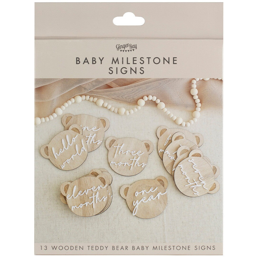 Ginger ray mijlpaal kaarten teddybeer