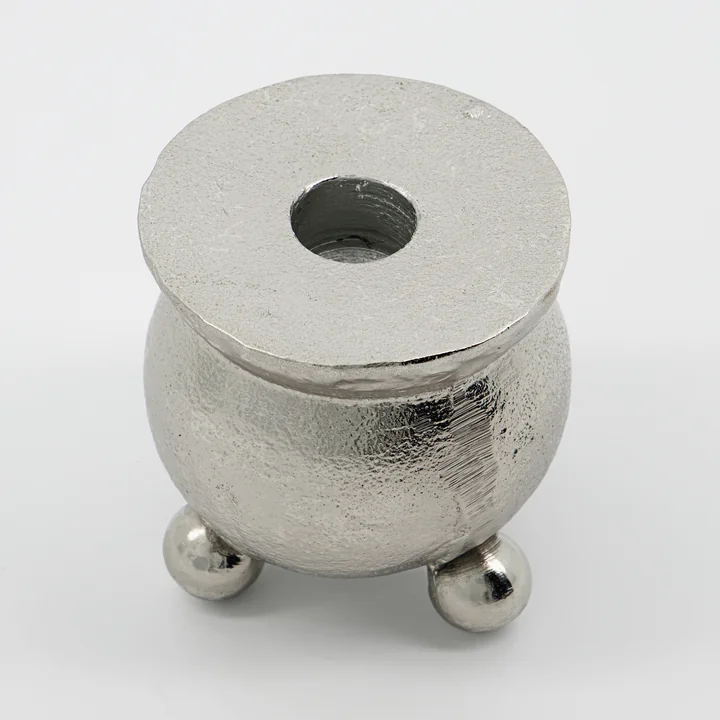 House Doctor - Classic Kerzenständer, H 6 cm, antik-silber