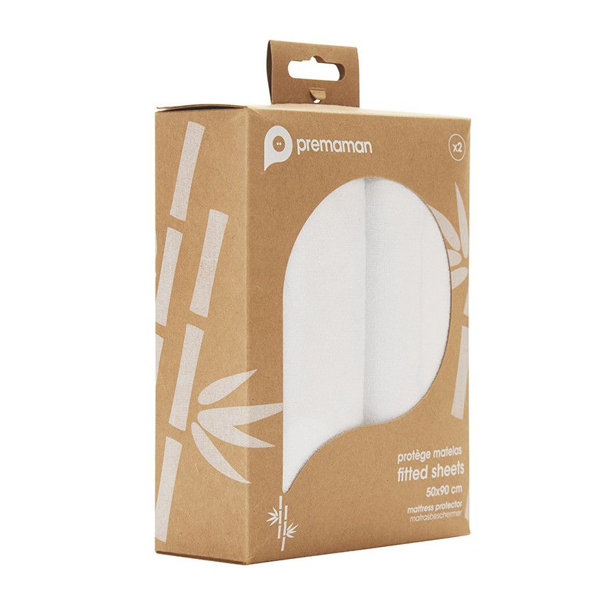 Lot de 2 alèses 60 x 120 cm - Blanc