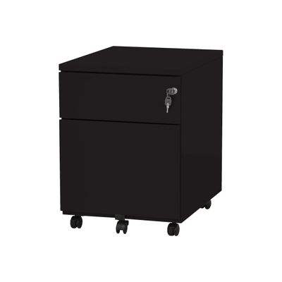 Caisson mobile - 2 tiroirs - noir - 56,7 x 54,1 x 41,8 cm