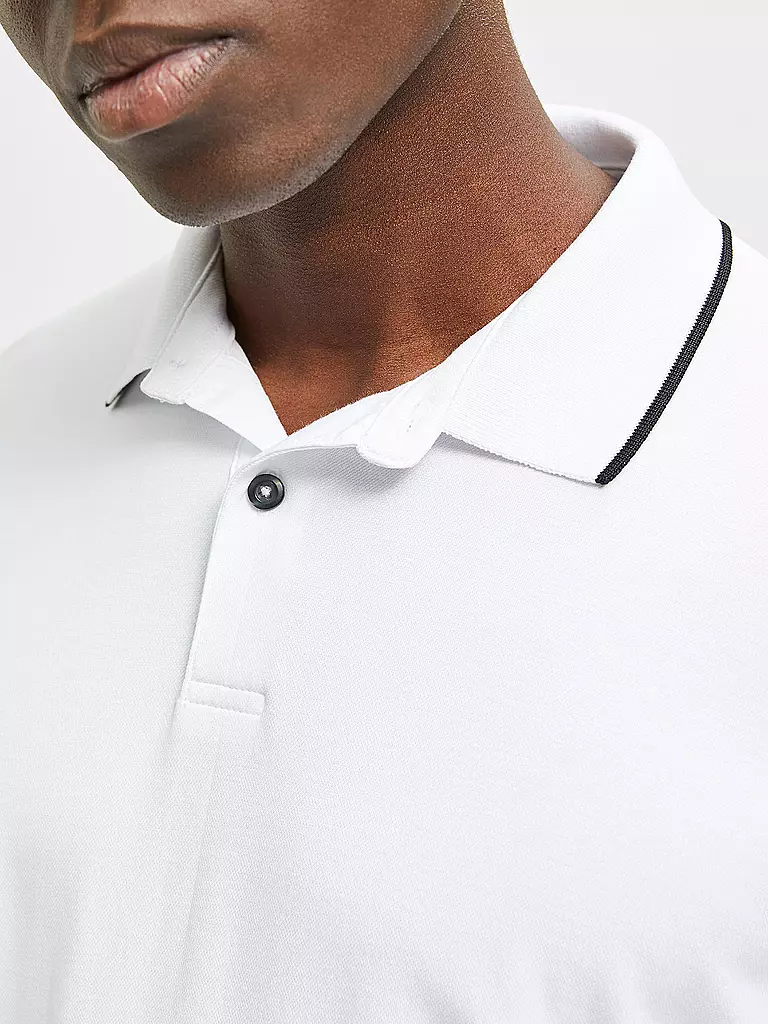 SELECTED Poloshirt SLHLEROY COOLMAX weiss