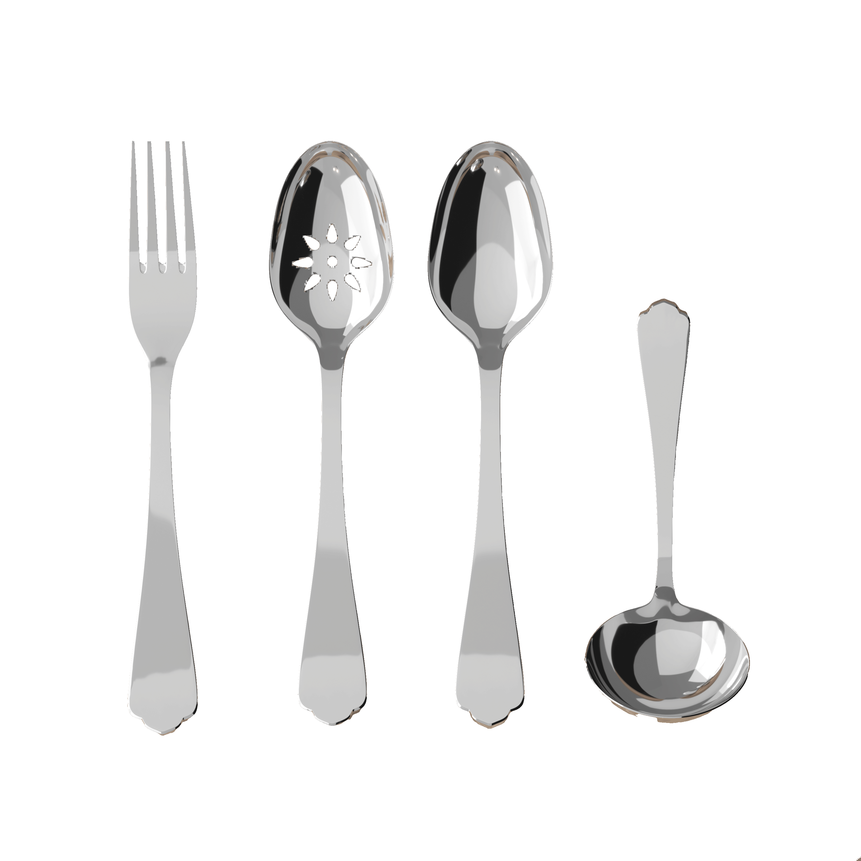 Medina 4-piece flatware set stainless steel