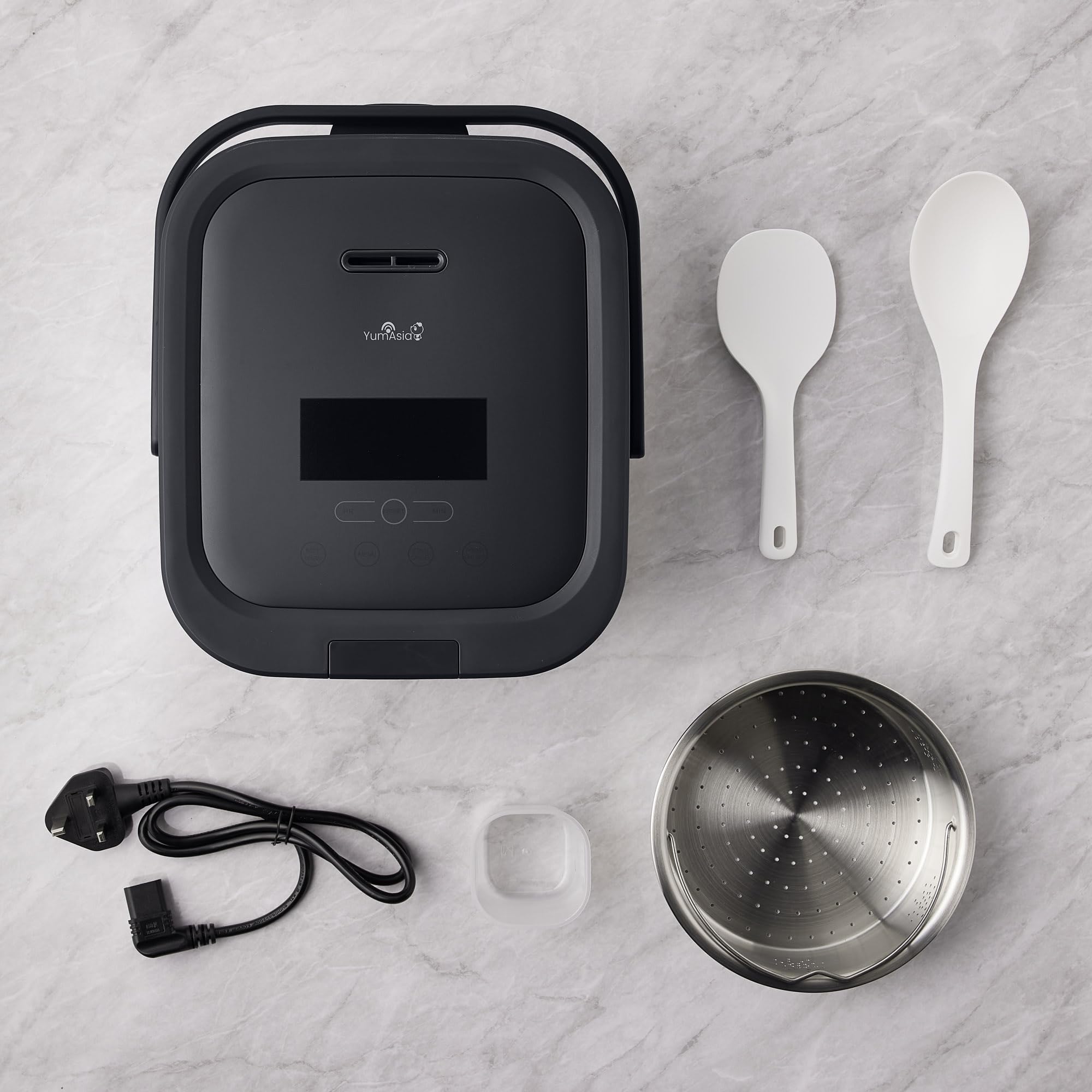 Yum Asia Hotaru Cuiseur à riz avec chauffage par induction (IH) et bol en céramique (3 tasses, 0,54 litre), 7 fonctions de cuisson du riz, 5 fonctions