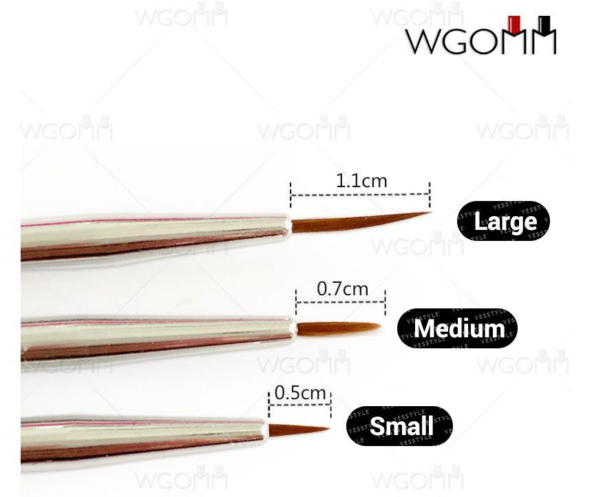 WGOMM - Set van 3: Nagelkunstkwast