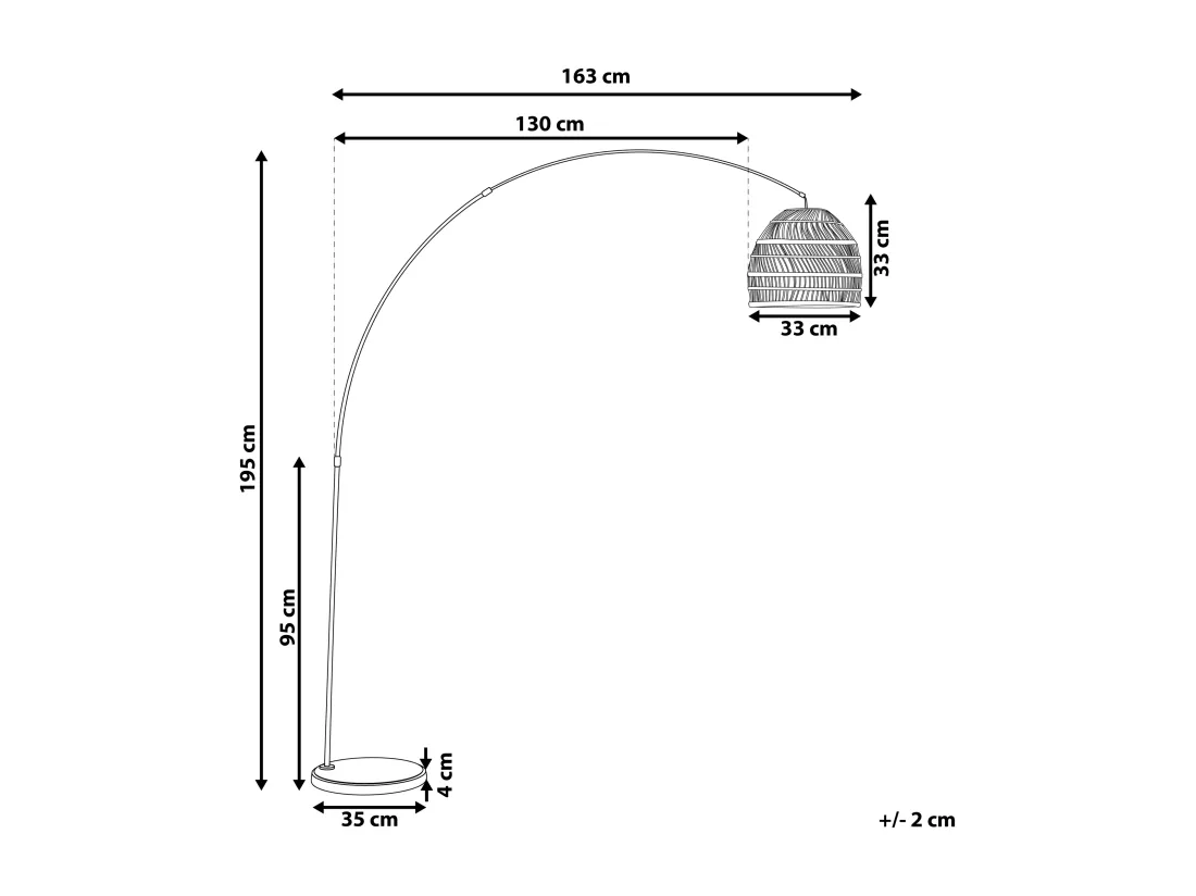 Lampadaire GUAVIARE Rotin Beige