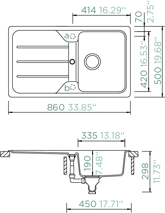 Einbauspüle Formhaus D100