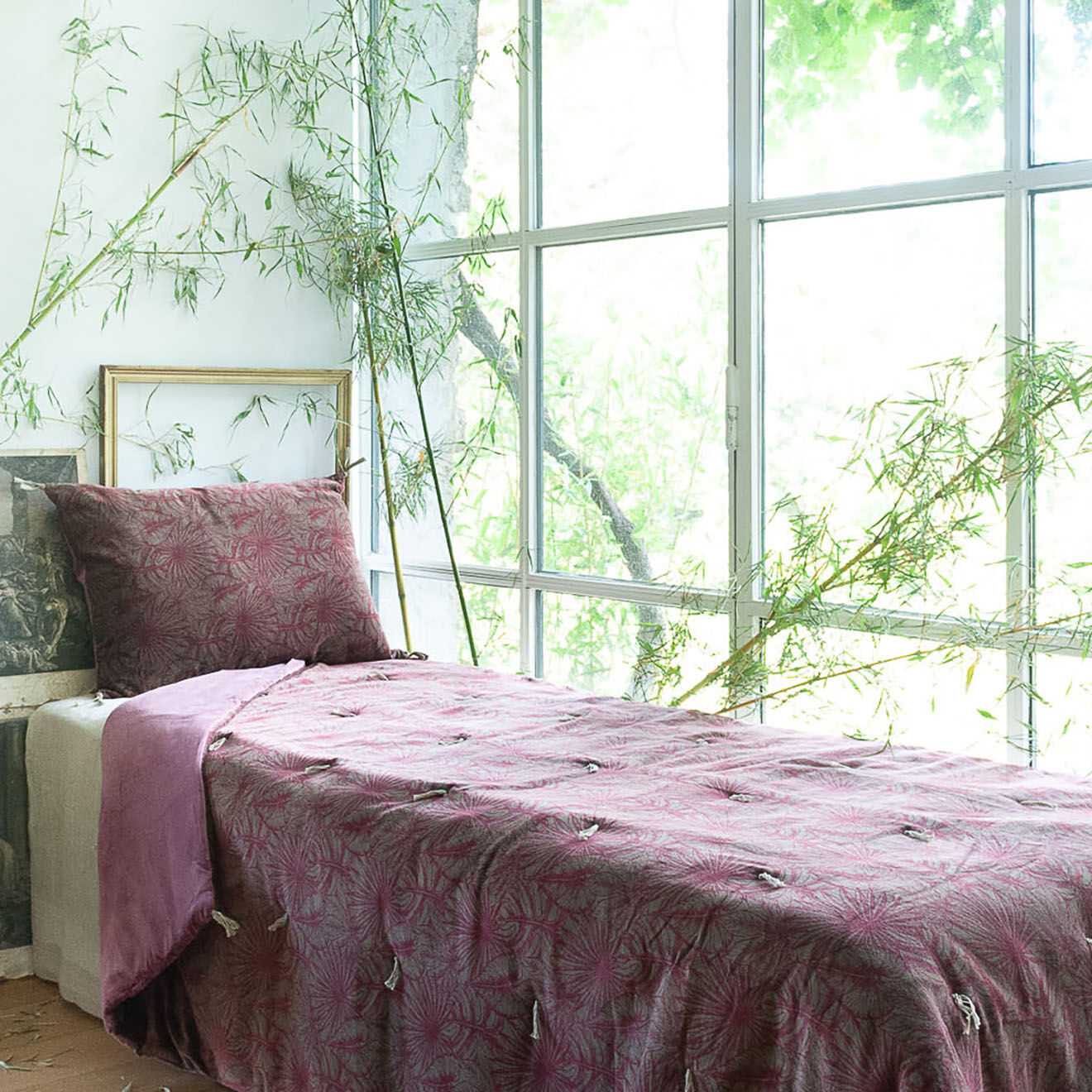 En Fil d'Indienne Plaid Goa rubis - 140x220 cm