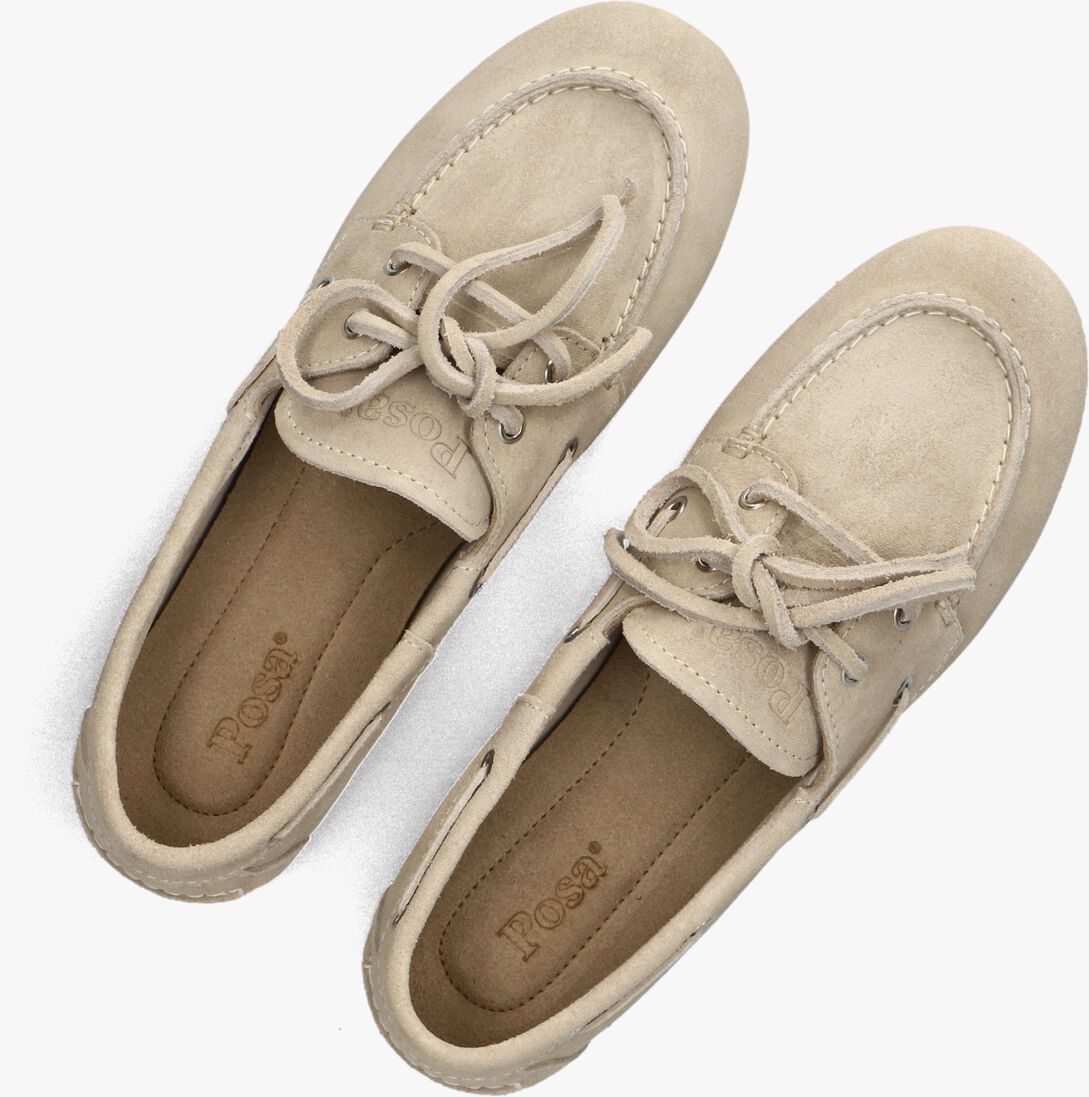 beige posa mocassins boat loafer