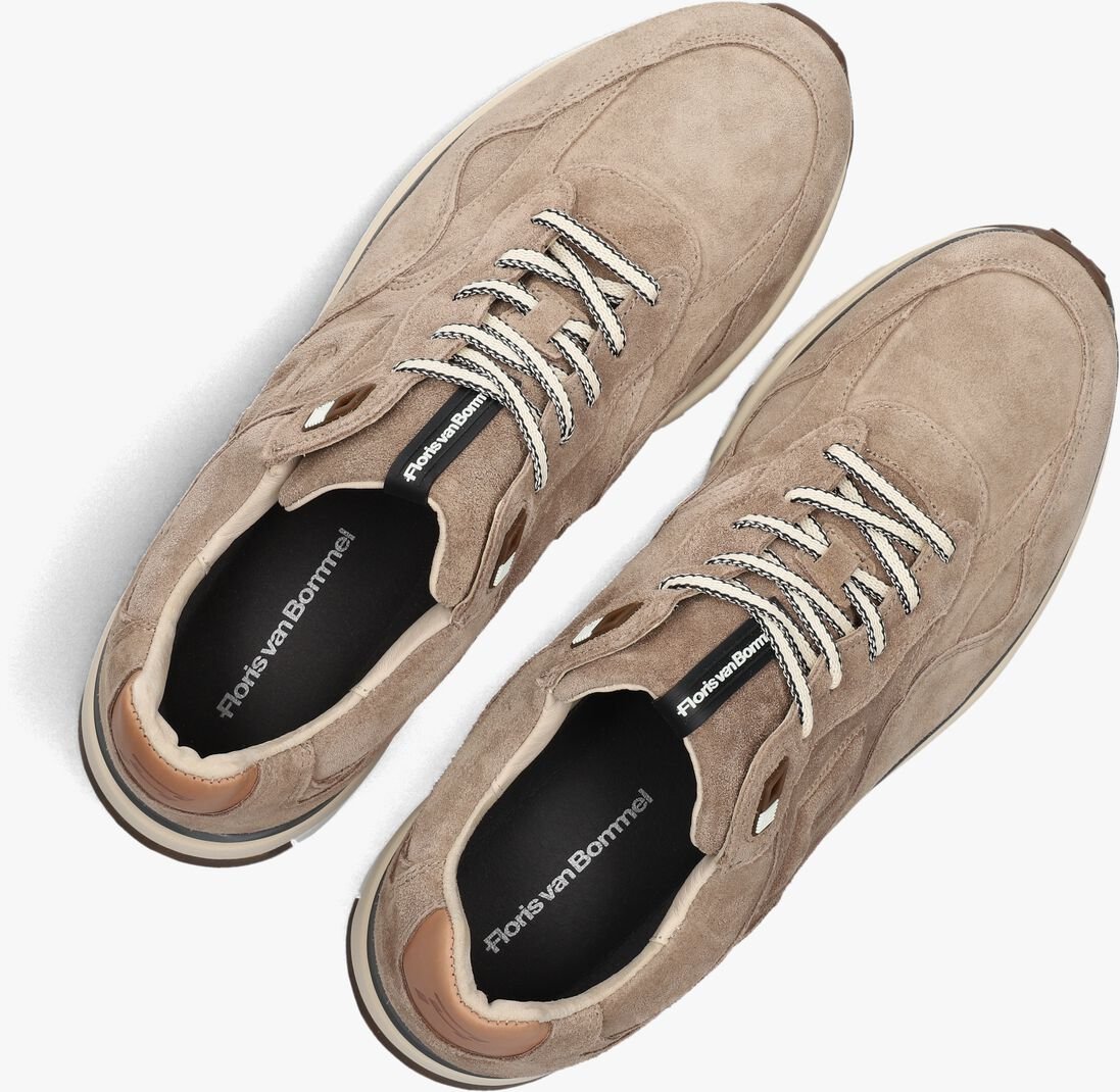 beige floris van bommel lage sneakers sfm-10238 de gripper