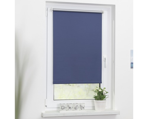 Lichtblick Thermo klemrolgordijn, zonder boren, blauw, 45x150 cm, inclusief klembeugels