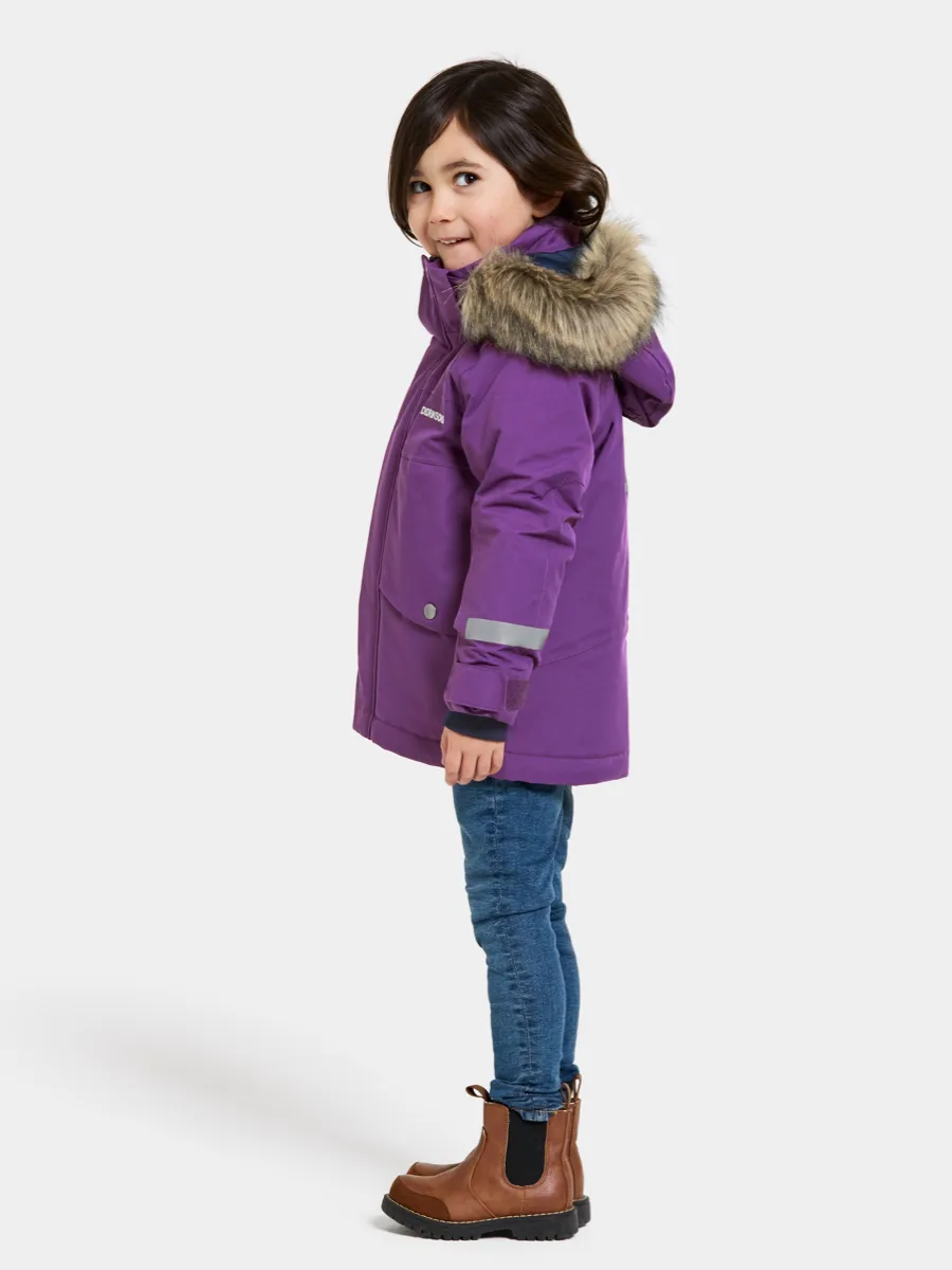 Didriksons Kids' Bjärven Parka 3 Royal Purple