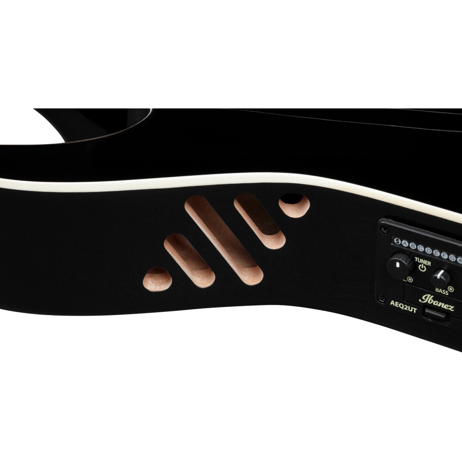 Ibanez URGT100 Black High Gloss elektrisch-akoestische tenor ukelele met gigbag