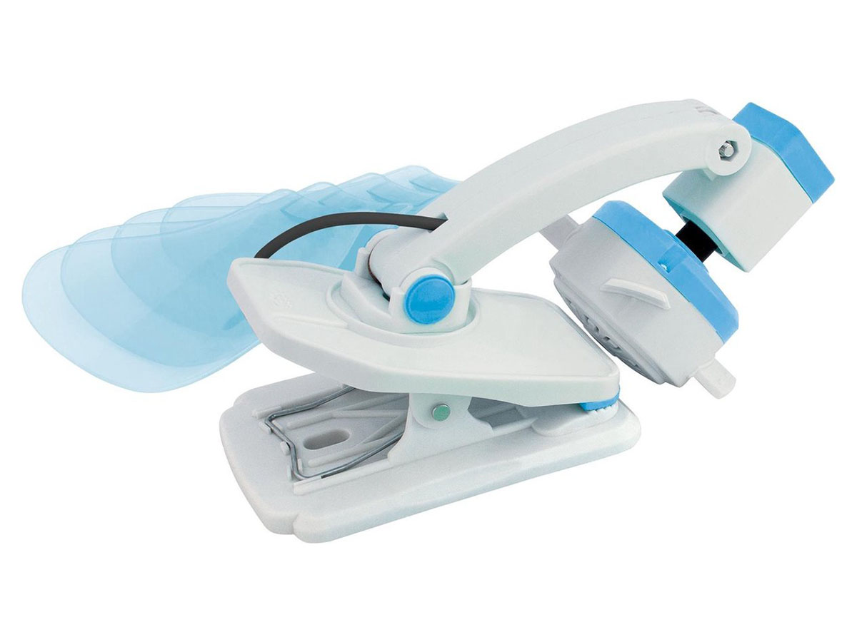 Eurotrail 12 volt tafelventilator met klem - Light blue